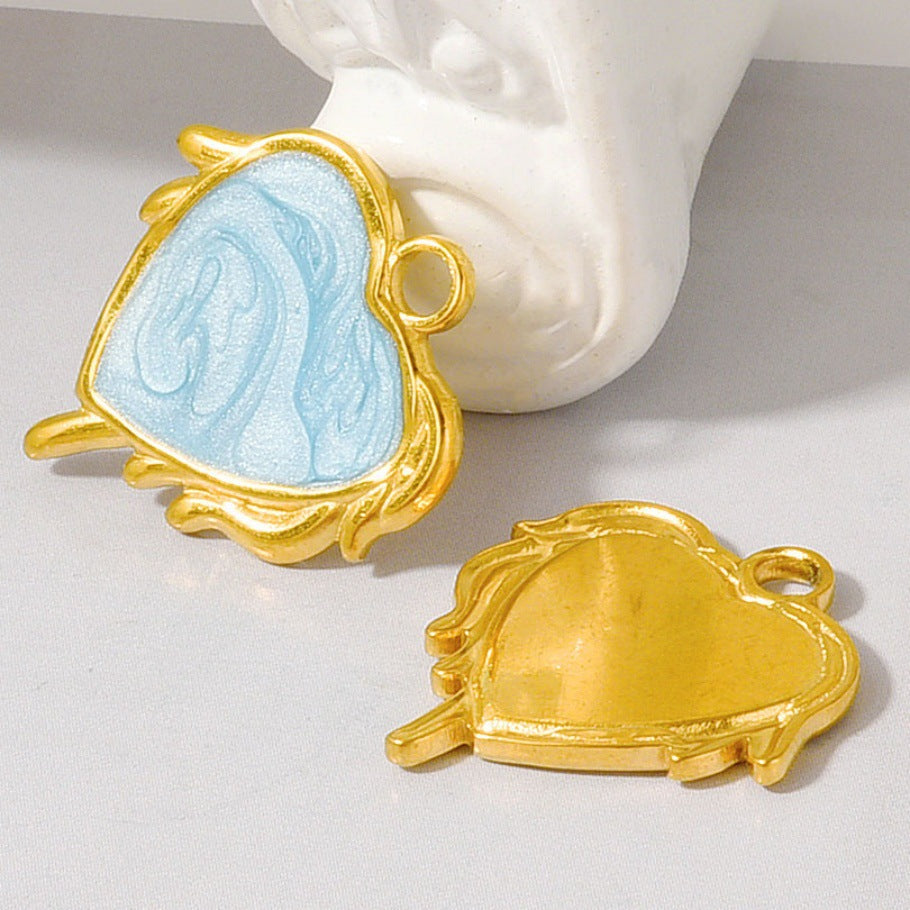 Heart Shape Pendant For Women Featuring Enamel Craft In Elegant Design