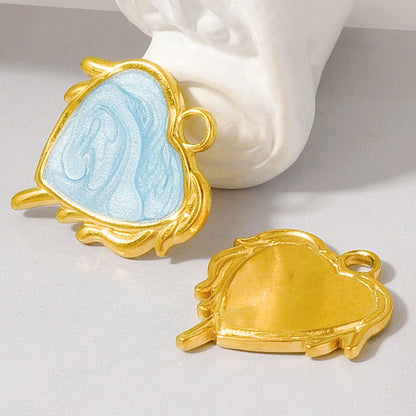 Heart Shape Pendant For Women Featuring Enamel Craft In Elegant Design
