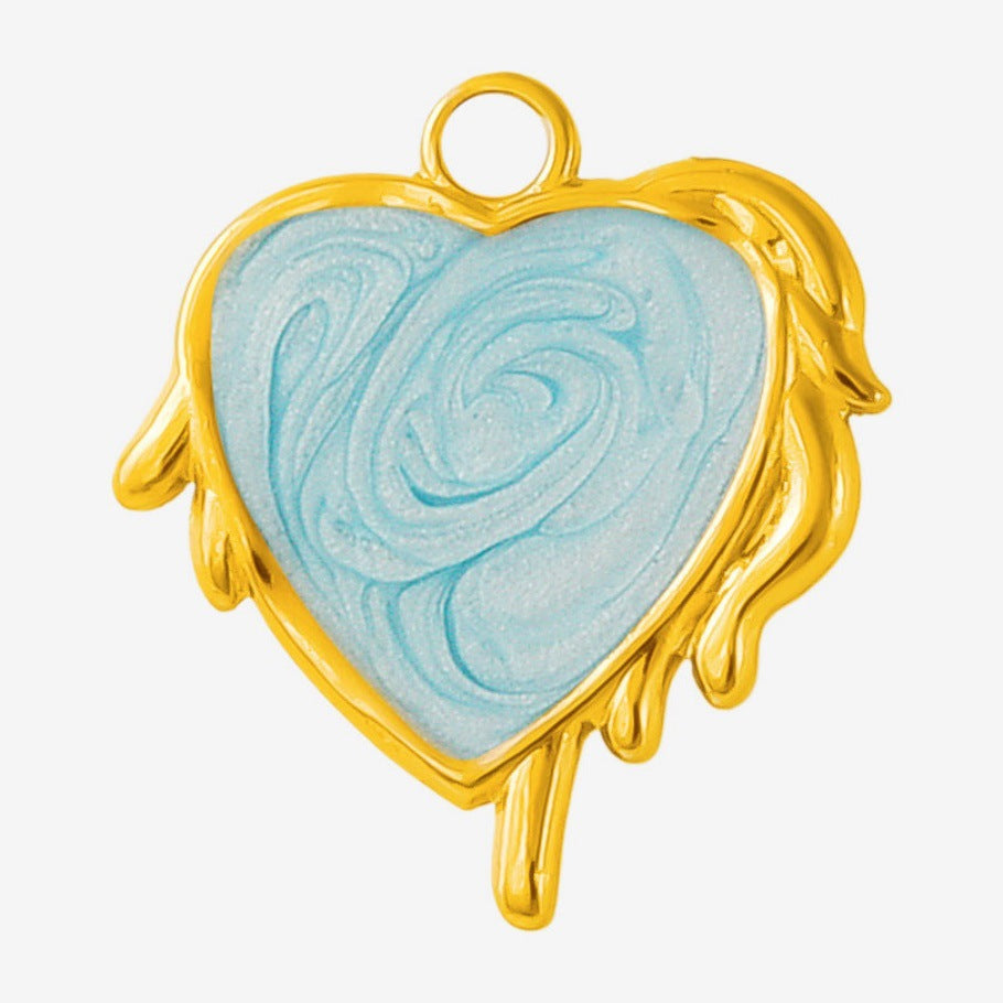 Heart Shape Pendant For Women Featuring Enamel Craft In Elegant Design