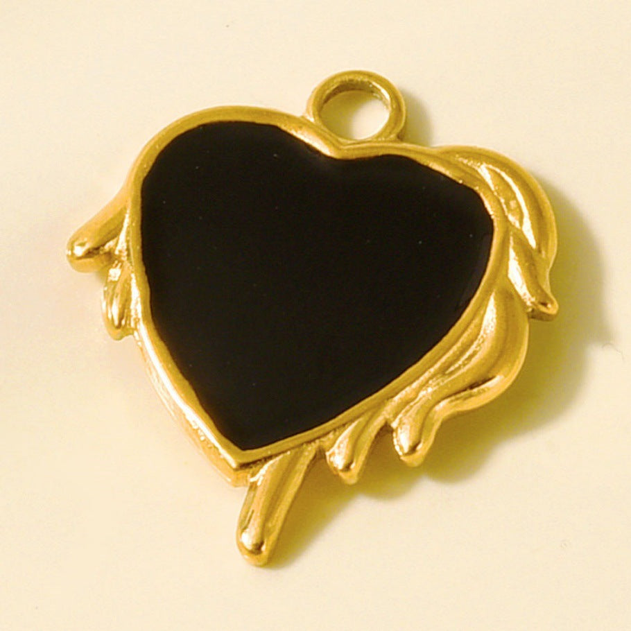 Heart Shape Pendant For Women Featuring Enamel Craft In Elegant Design
