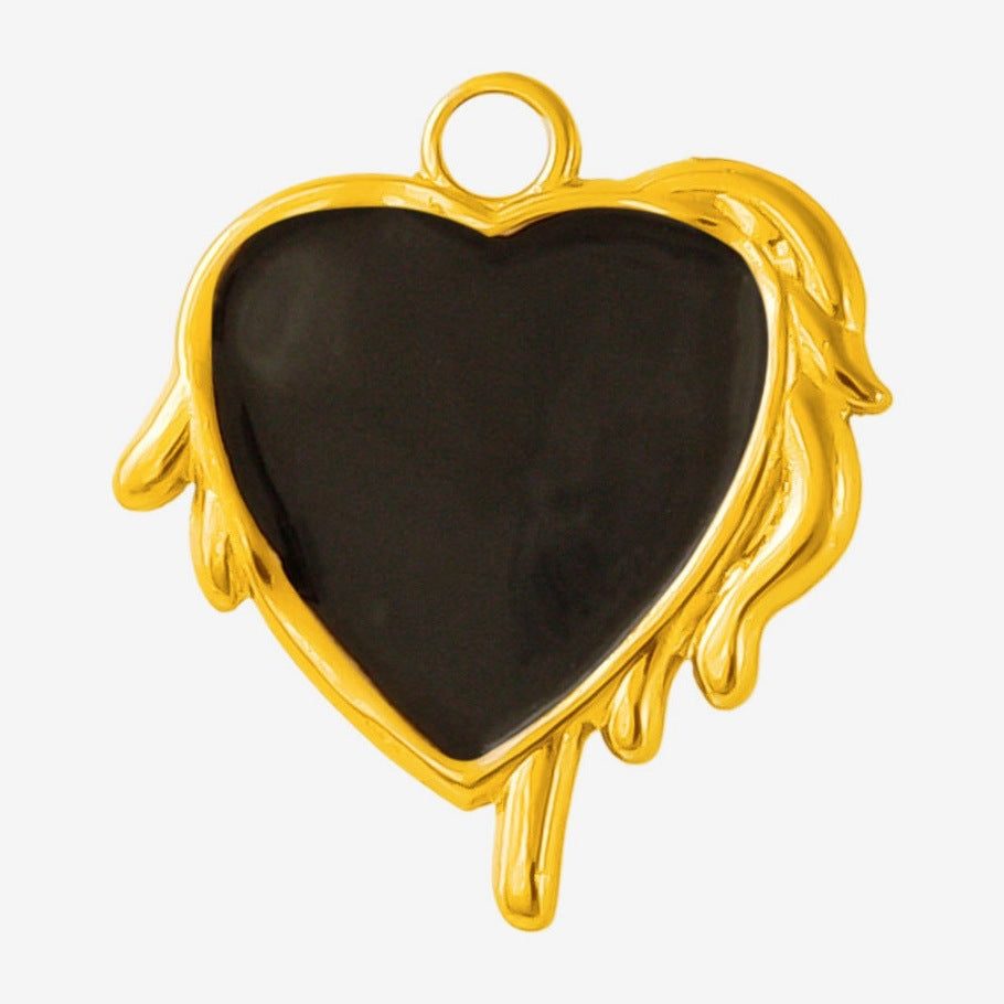 Heart Shape Pendant For Women Featuring Enamel Craft In Elegant Design