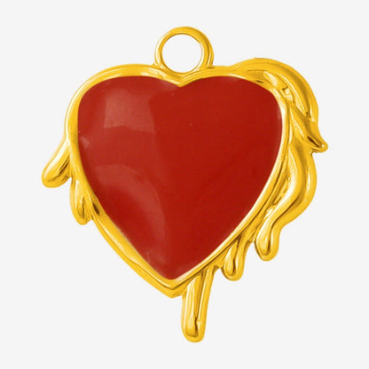 Heart Shape Pendant For Women Featuring Enamel Craft In Elegant Design
