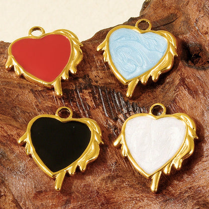 Heart Shape Pendant For Women Featuring Enamel Craft In Elegant Design