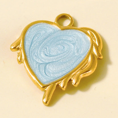 Heart Shape Pendant For Women Featuring Enamel Craft In Elegant Design