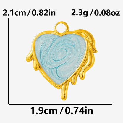 Heart Shape Pendant For Women Featuring Enamel Craft In Elegant Design