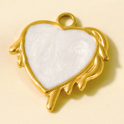 Heart Shape Pendant For Women Featuring Enamel Craft In Elegant Design