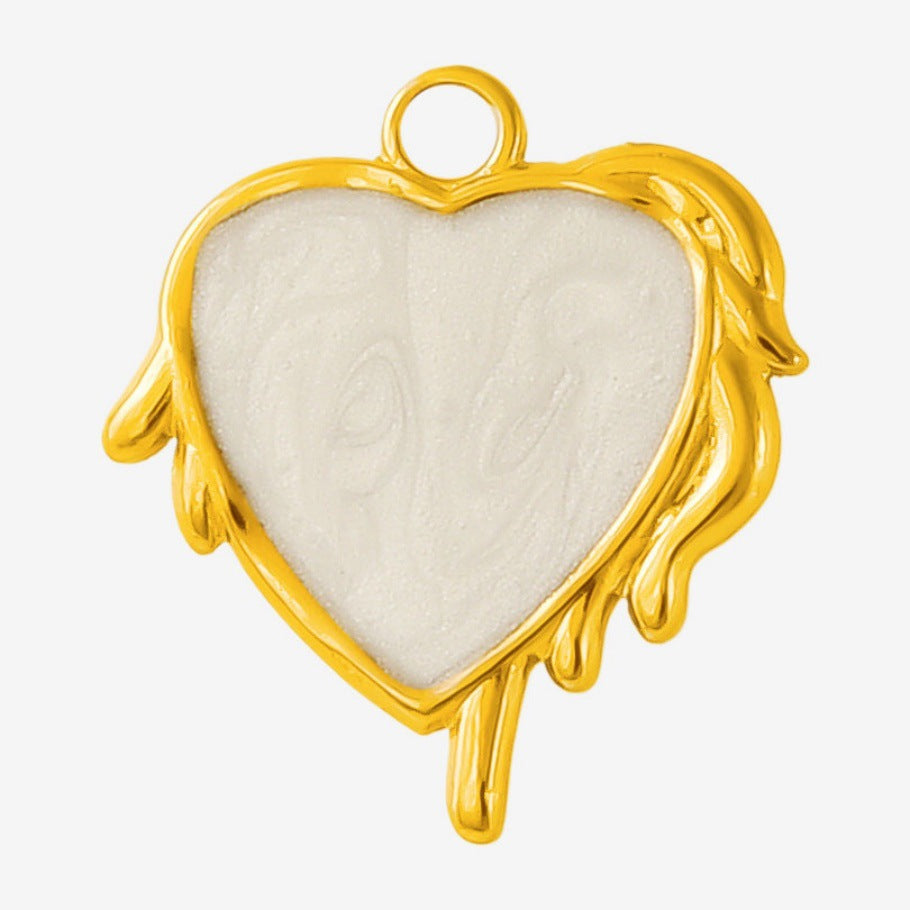 Heart Shape Pendant For Women Featuring Enamel Craft In Elegant Design