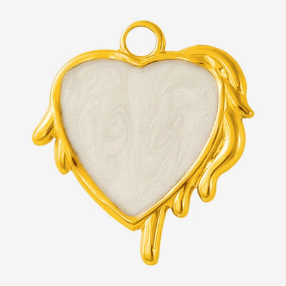 Heart Shape Pendant For Women Featuring Enamel Craft In Elegant Design