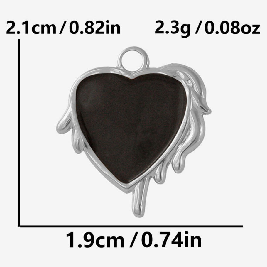 Heart Shape Pendant For Women Featuring Enamel Craft In Elegant Design