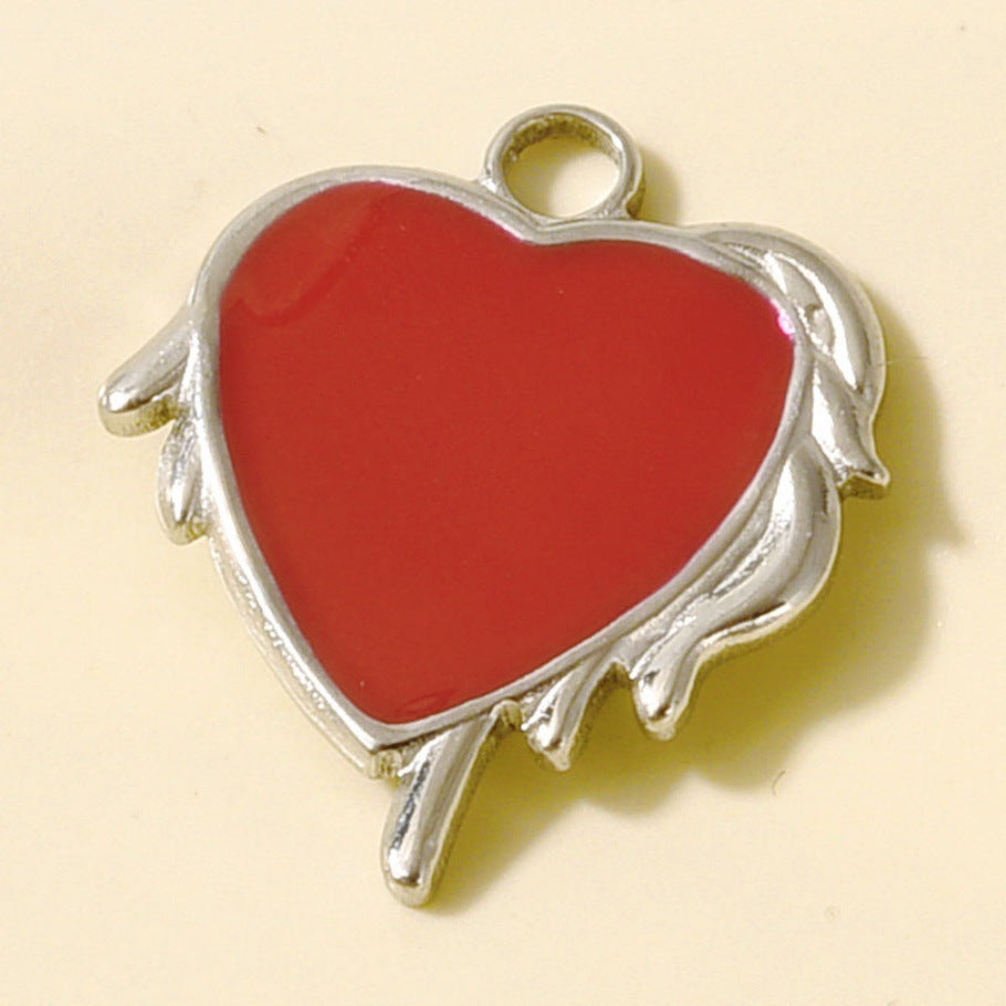 Heart Shape Pendant For Women Featuring Enamel Craft In Elegant Design