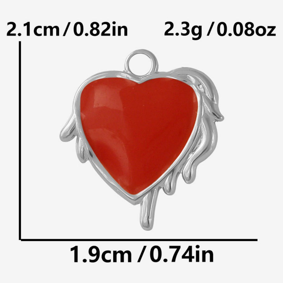 Heart Shape Pendant For Women Featuring Enamel Craft In Elegant Design