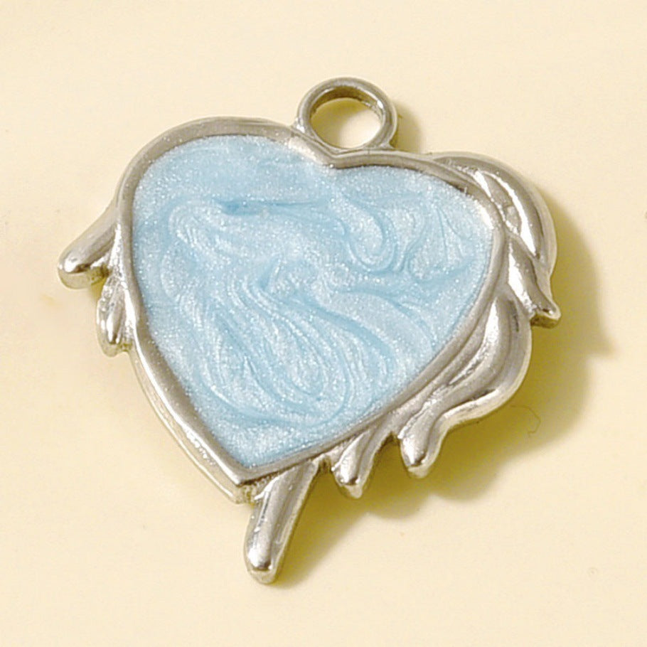 Heart Shape Pendant For Women Featuring Enamel Craft In Elegant Design