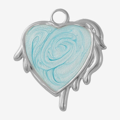 Heart Shape Pendant For Women Featuring Enamel Craft In Elegant Design