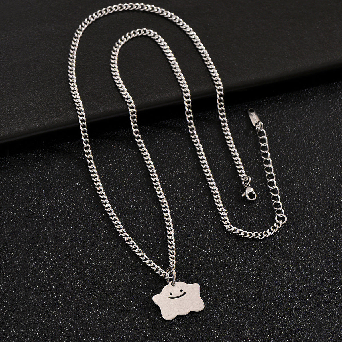 Smiley Face Necklace For Everyday Wear Featuring Durable Titanium Steel Material