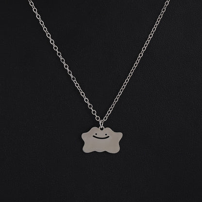 Smiley Face Necklace For Everyday Wear Featuring Durable Titanium Steel Material