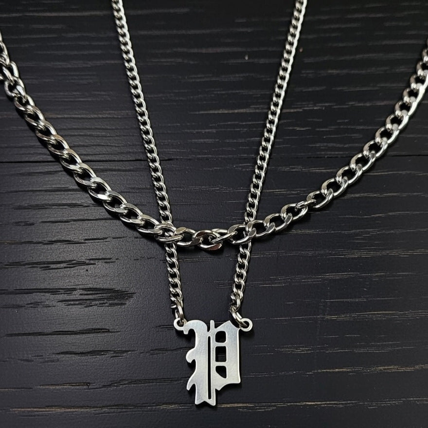 Hip-Hop Jewelry Set Featuring Letter Pattern For Stylish Urban Look