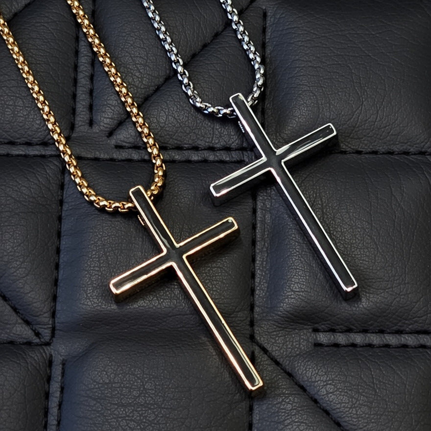 Silver Cross Necklace For Men And Women, Made Of Durable 304 Stainless Steel