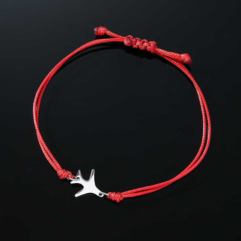 Black Airplane Bracelet Featuring Intricate Weave Craftsmanship