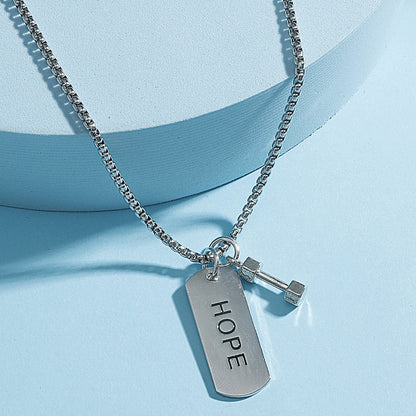 For Men’s Necklace In Silver Zinc Alloy, 1 Piece Stylish Accessory