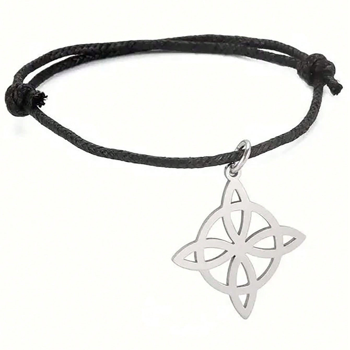 Cute Witches Knot Bracelet For Valentine's Day In Silver, 1 Piece
