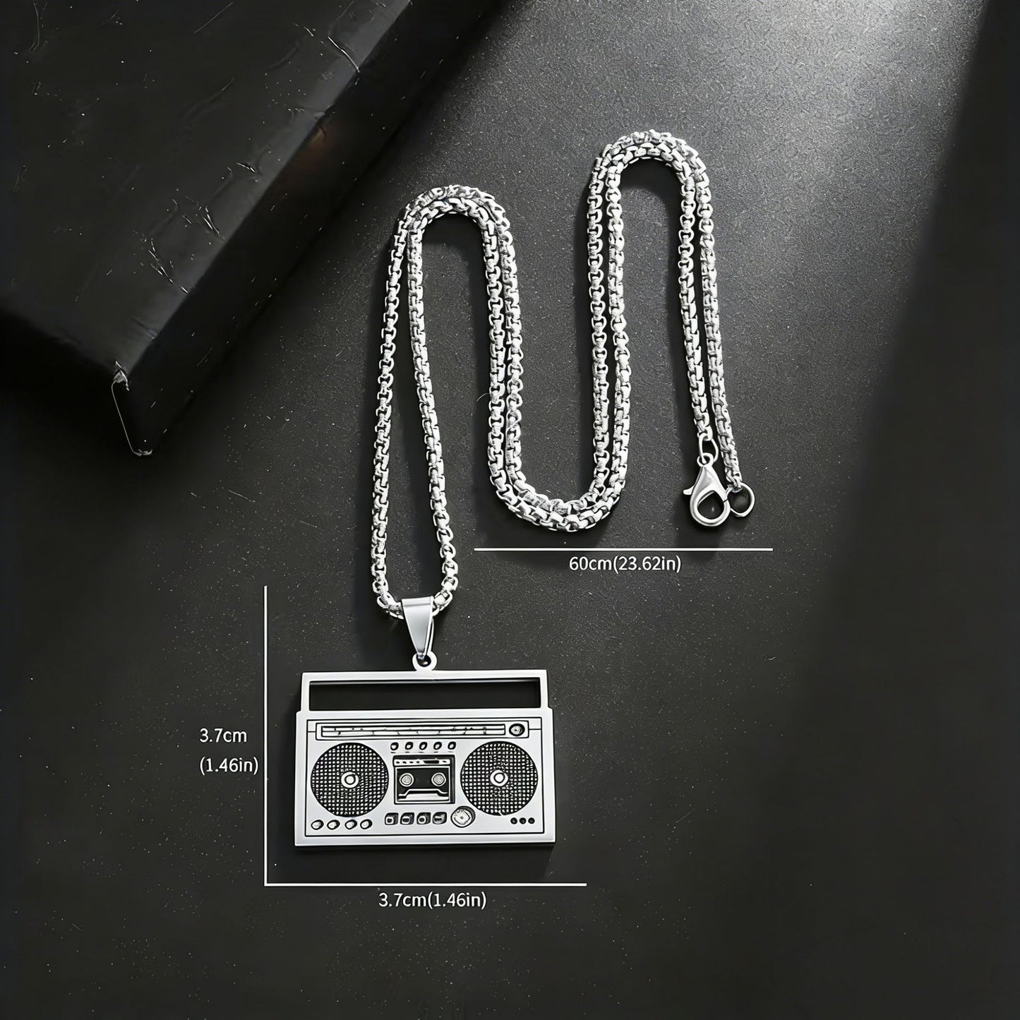 Hip-Hop Necklace For Men And Women Made Of Durable Titanium Steel, Stylish And Trendy Accessory