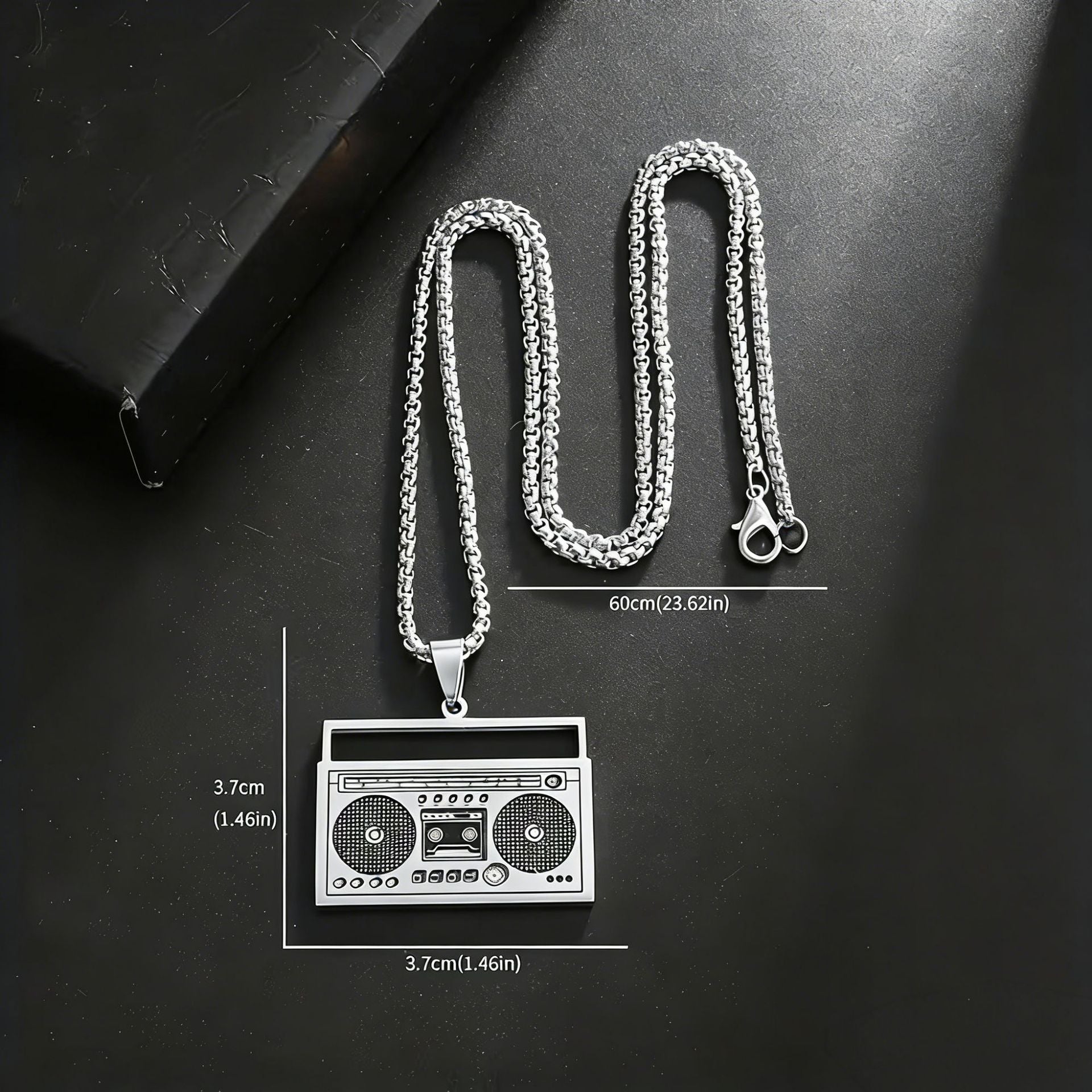 Hip-Hop Necklace For Men And Women Made Of Durable Titanium Steel, Stylish And Trendy Accessory