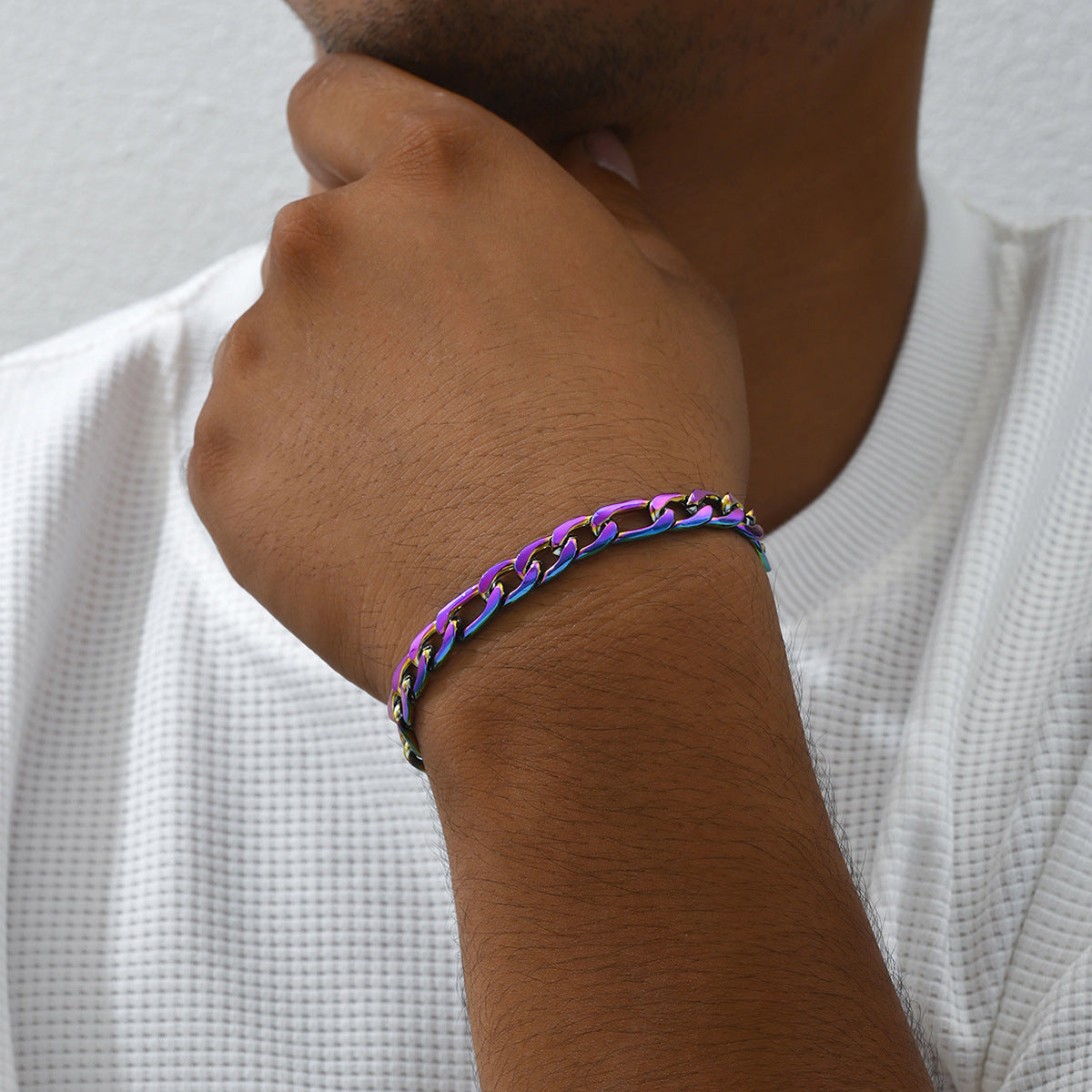 Hip-Hop Style Titanium Steel Bracelet Featuring Durable And Trendy Design