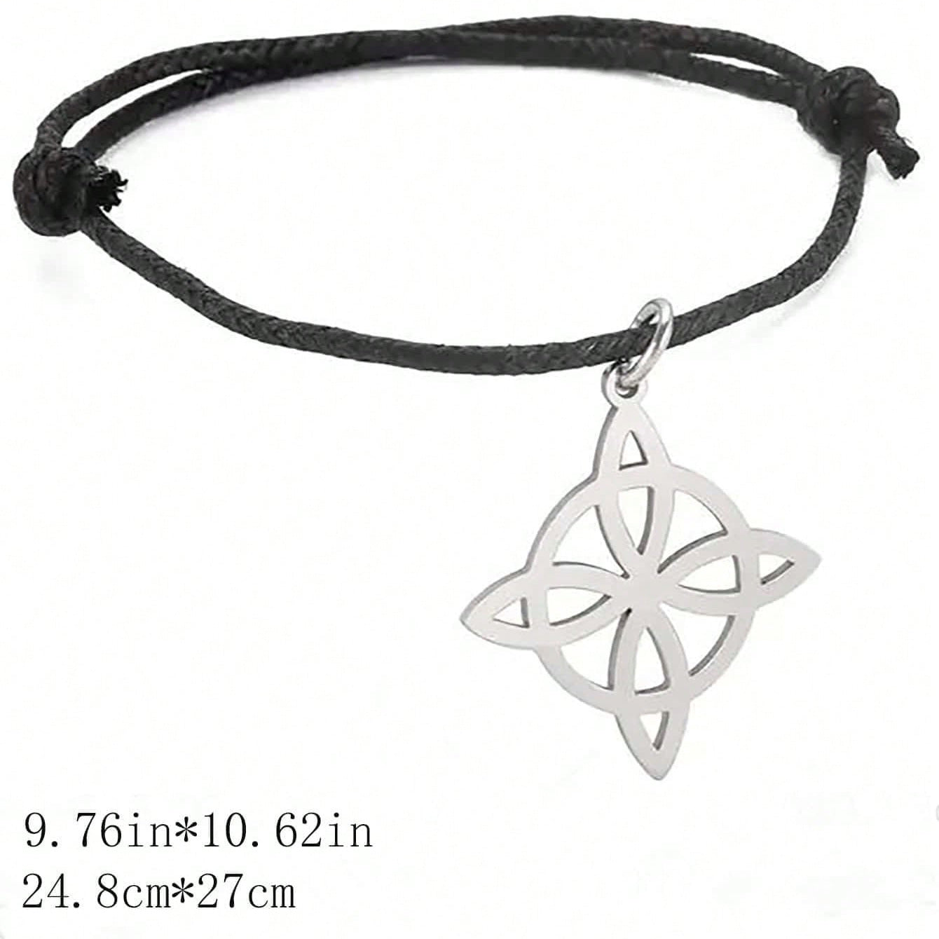 Cute Witches Knot Bracelet For Valentine's Day In Silver, 1 Piece