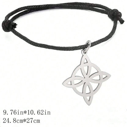 Cute Witches Knot Bracelet For Valentine's Day In Silver, 1 Piece