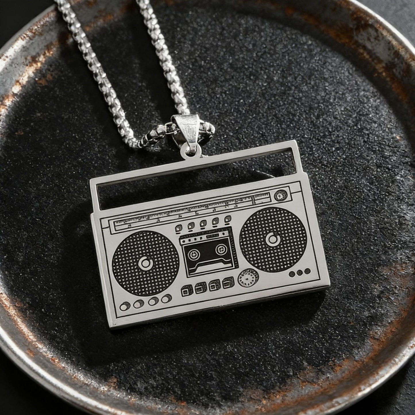 Hip-Hop Necklace For Men And Women Made Of Durable Titanium Steel, Stylish And Trendy Accessory