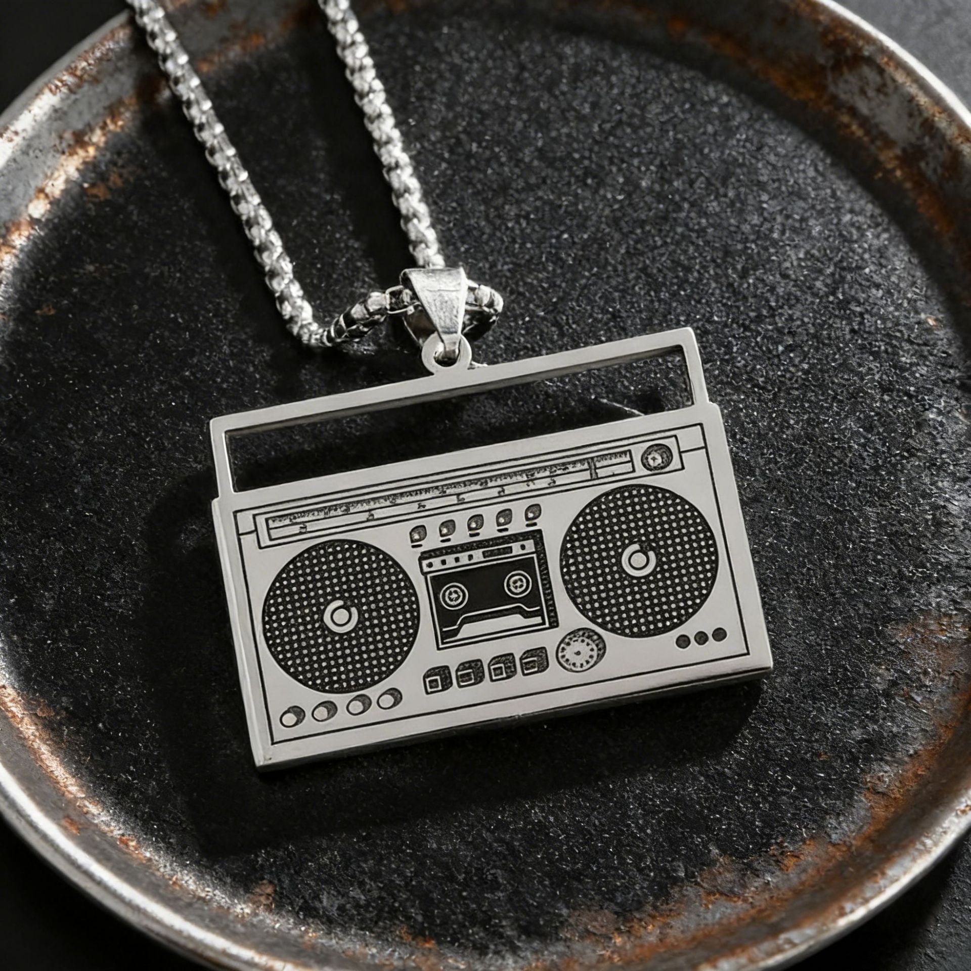 Hip-Hop Necklace For Men And Women Made Of Durable Titanium Steel, Stylish And Trendy Accessory