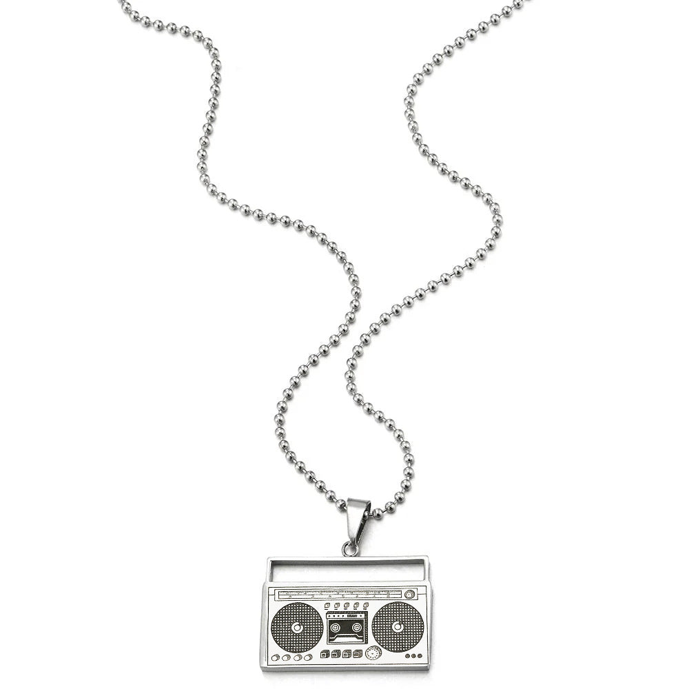 Hip-Hop Necklace For Men And Women Made Of Durable Titanium Steel, Stylish And Trendy Accessory