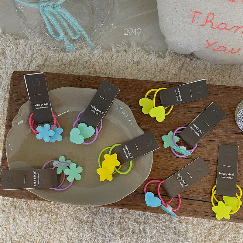 Pentagram Hair Tie In New Style Featuring Durable Resin Material, Available In Bright Yellow