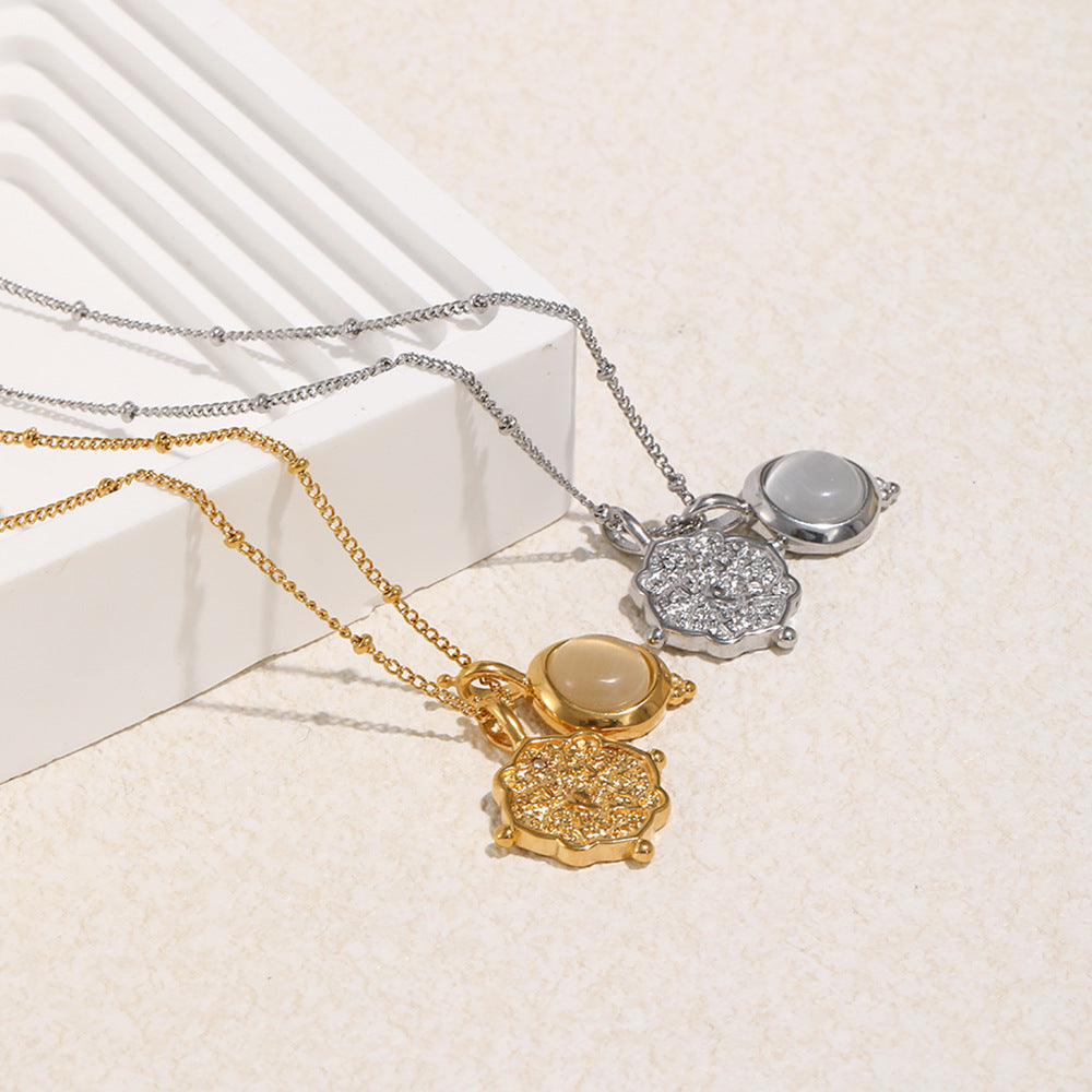 For Pendant Necklace In 18K Real Gold Plated Featuring Elegant Golden Finish