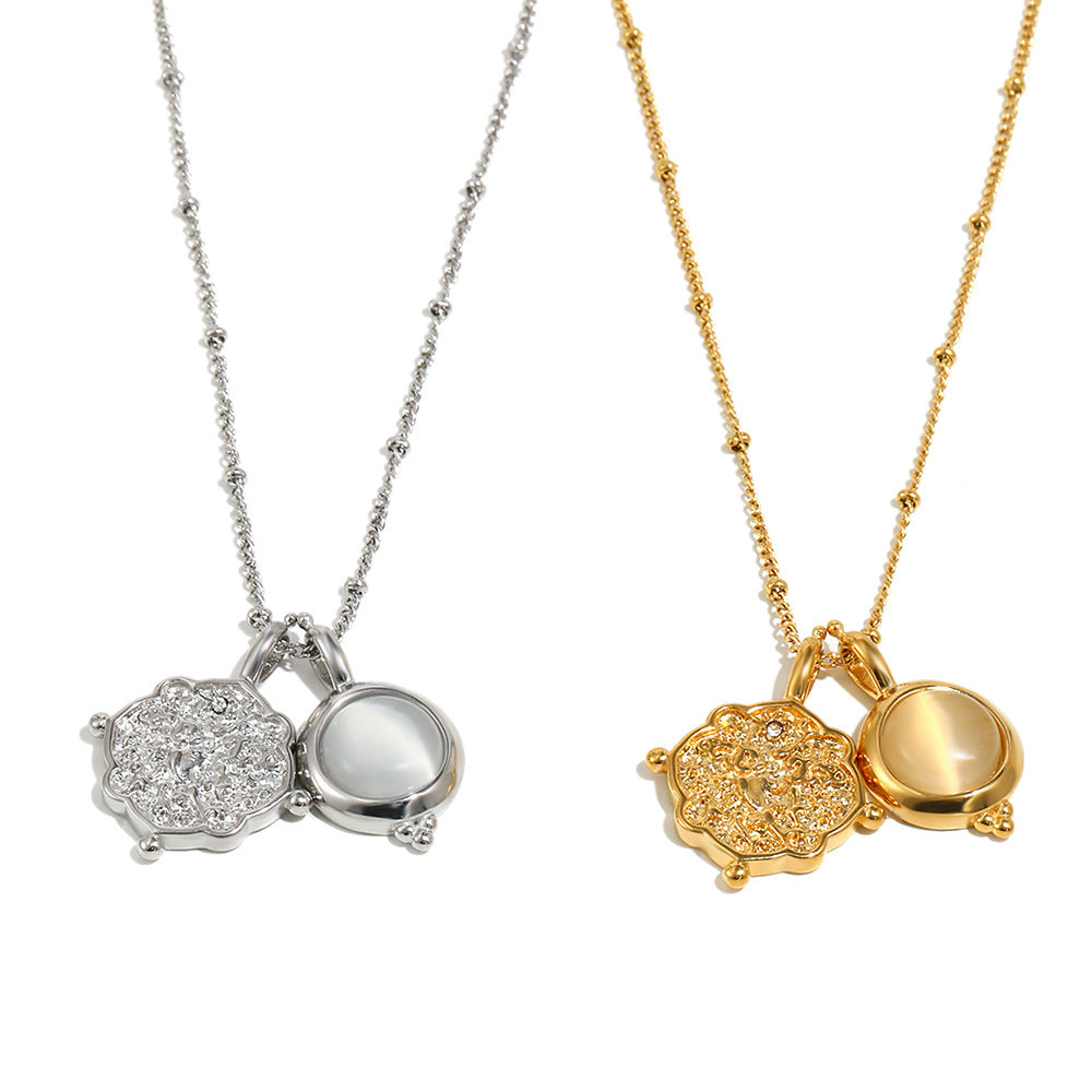 For Pendant Necklace In 18K Real Gold Plated Featuring Elegant Golden Finish