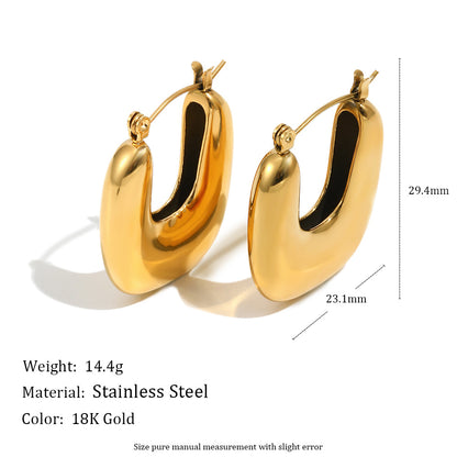 U Shape Earrings For Women In Elegant Golden Color