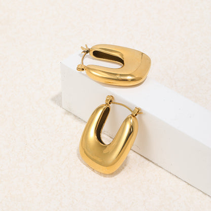 U Shape Earrings For Women In Elegant Golden Color