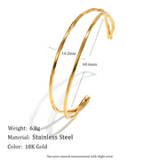 Double Layer Line Bracelet - Gold