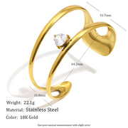 Love Zircon Bracelet - Gold
