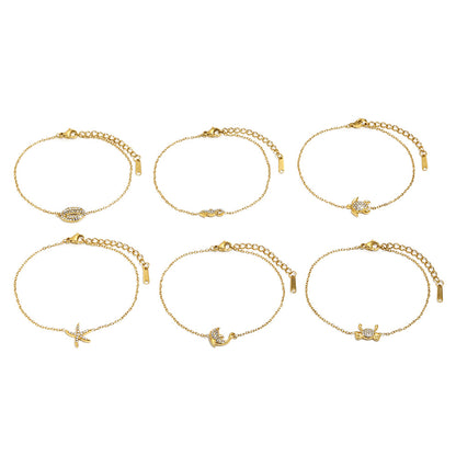 Ocean Bracelet For Women Featuring 18K Real Gold Plated Design In Elegant Golden Tone