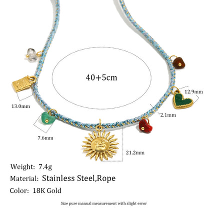 Bohemian Necklace For Women In Golden Color, Featuring Unique Artistic Design
