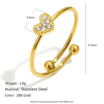 Heart Shape Ring For Women Featuring 18K Real Gold Plated Finish In Elegant Golden Tone
