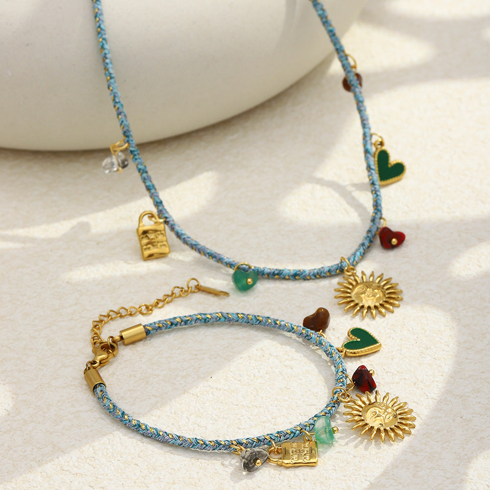 Bohemian Necklace For Women In Golden Color, Featuring Unique Artistic Design
