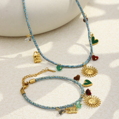 Bohemian Necklace For Women In Golden Color, Featuring Unique Artistic Design