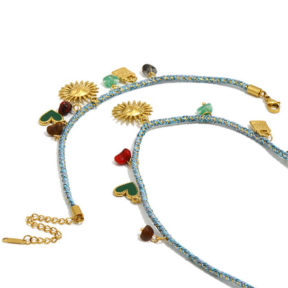Bohemian Necklace For Women In Golden Color, Featuring Unique Artistic Design