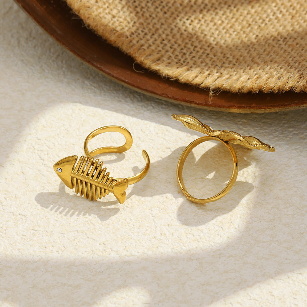 Bow Tie Ring For Men Featuring 18K Real Gold Plated Finish In Elegant Golden Tone