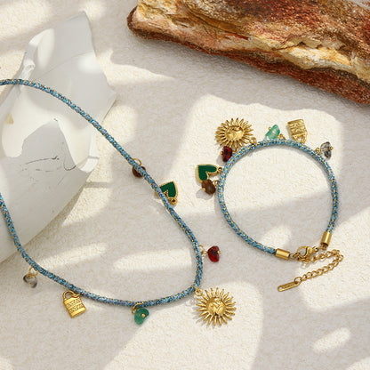 Bohemian Necklace For Women In Golden Color, Featuring Unique Artistic Design
