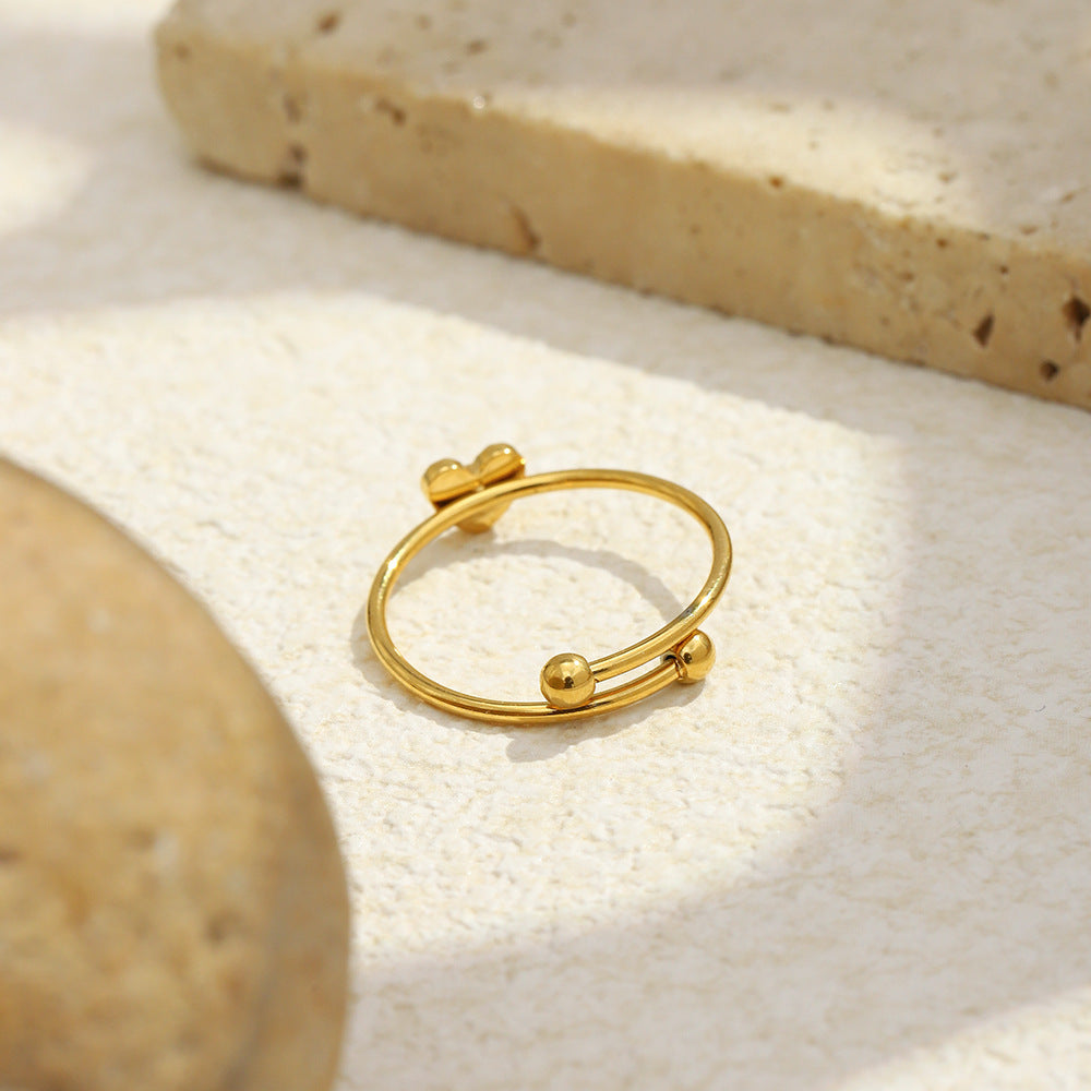 Heart Shape Ring For Women Featuring 18K Real Gold Plated Finish In Elegant Golden Tone