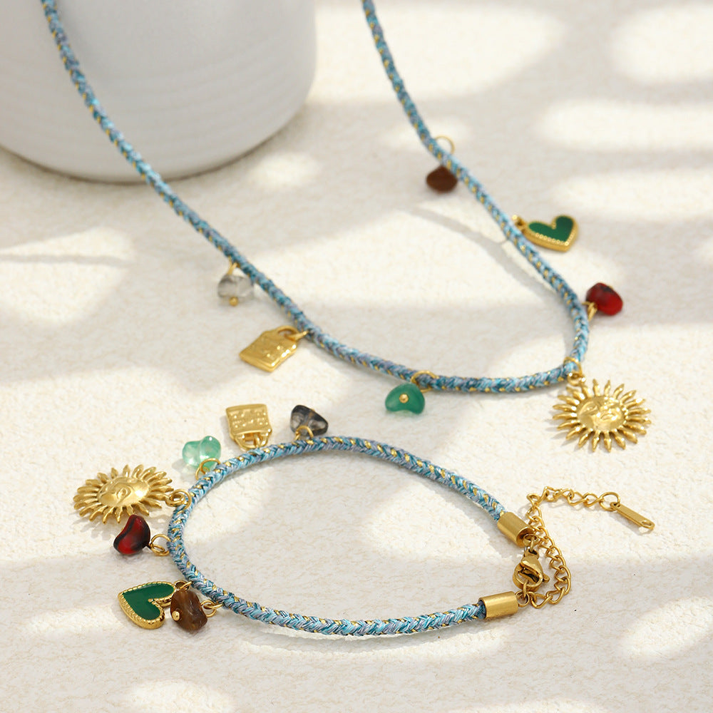 Bohemian Necklace For Women In Golden Color, Featuring Unique Artistic Design