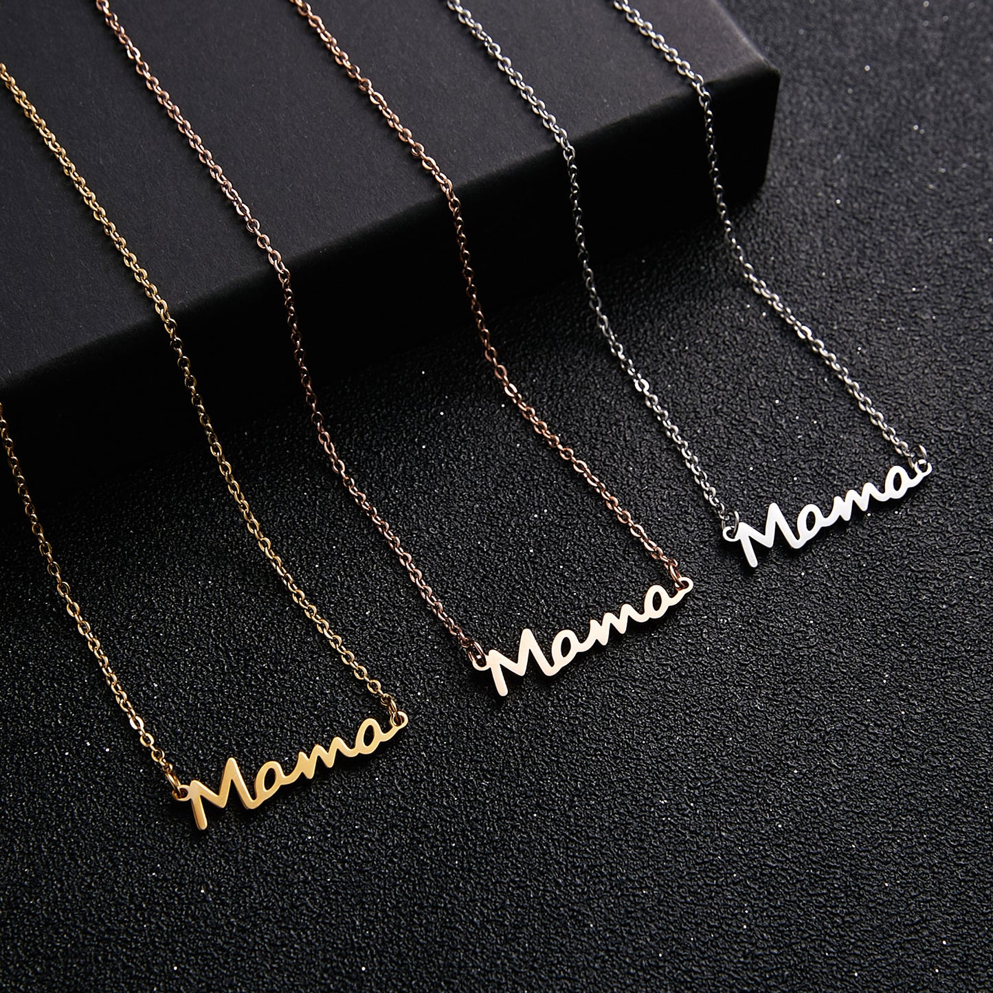 For MAMA Steel Color Alloy Necklace, Elegant And Durable Jewelry Gift